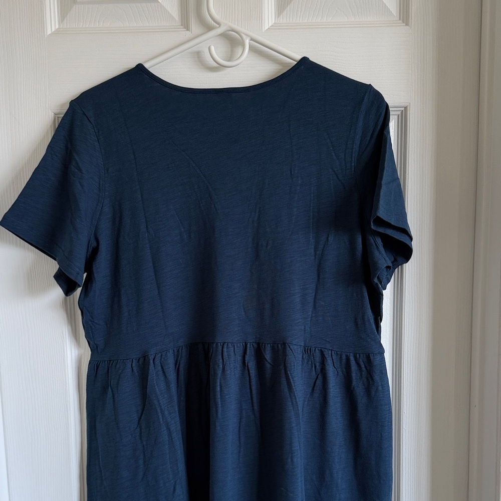 NWT Old Navy Dark Navy Short Sleeve Maxi Dress - Picture 10 of 12